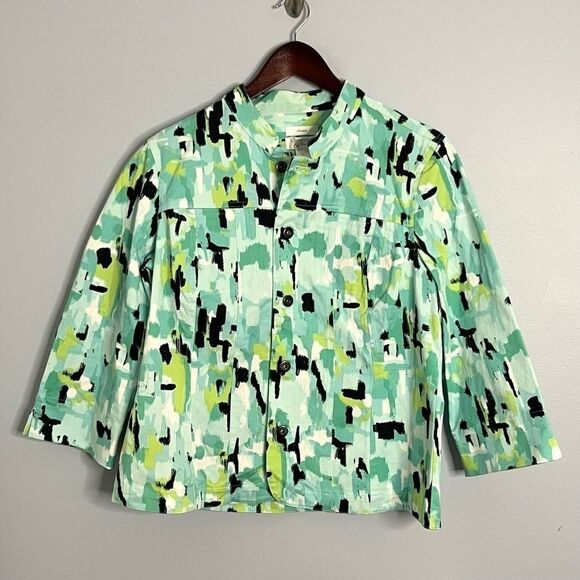 Croft & Barrow | Spring Multi Colored 3/4 Sleeve Blazer - Picture 1 of 6